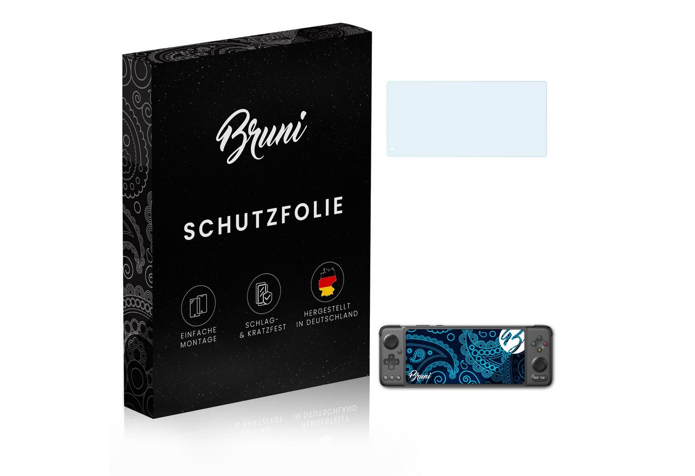 Bruni Schutzfolie Glasklare Displayschutzfolie für GPD XP Plus, (2 Folien), praktisch unsichtbar von Bruni