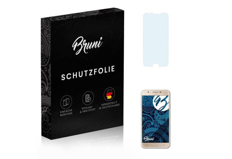 Bruni Schutzfolie Glasklare Displayschutzfolie für Galaxy J7 Prime 2, (2 Folien), praktisch unsichtbar von Bruni