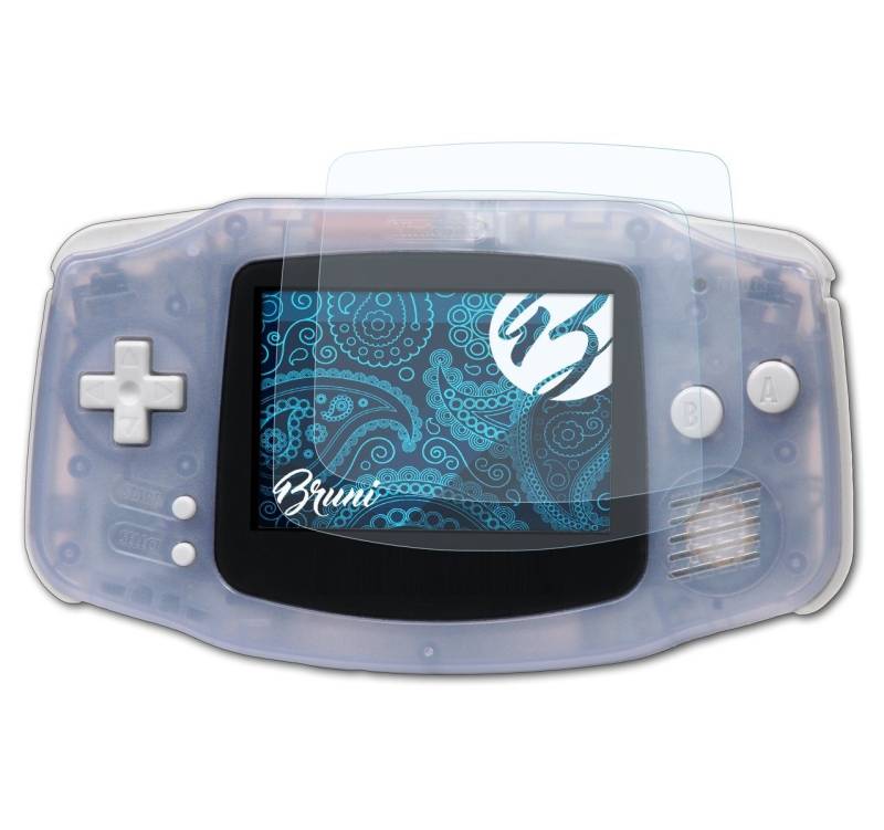 Bruni Schutzfolie Glasklare Displayschutzfolie für Game Boy Advance, (2 Folien), praktisch unsichtbar von Bruni