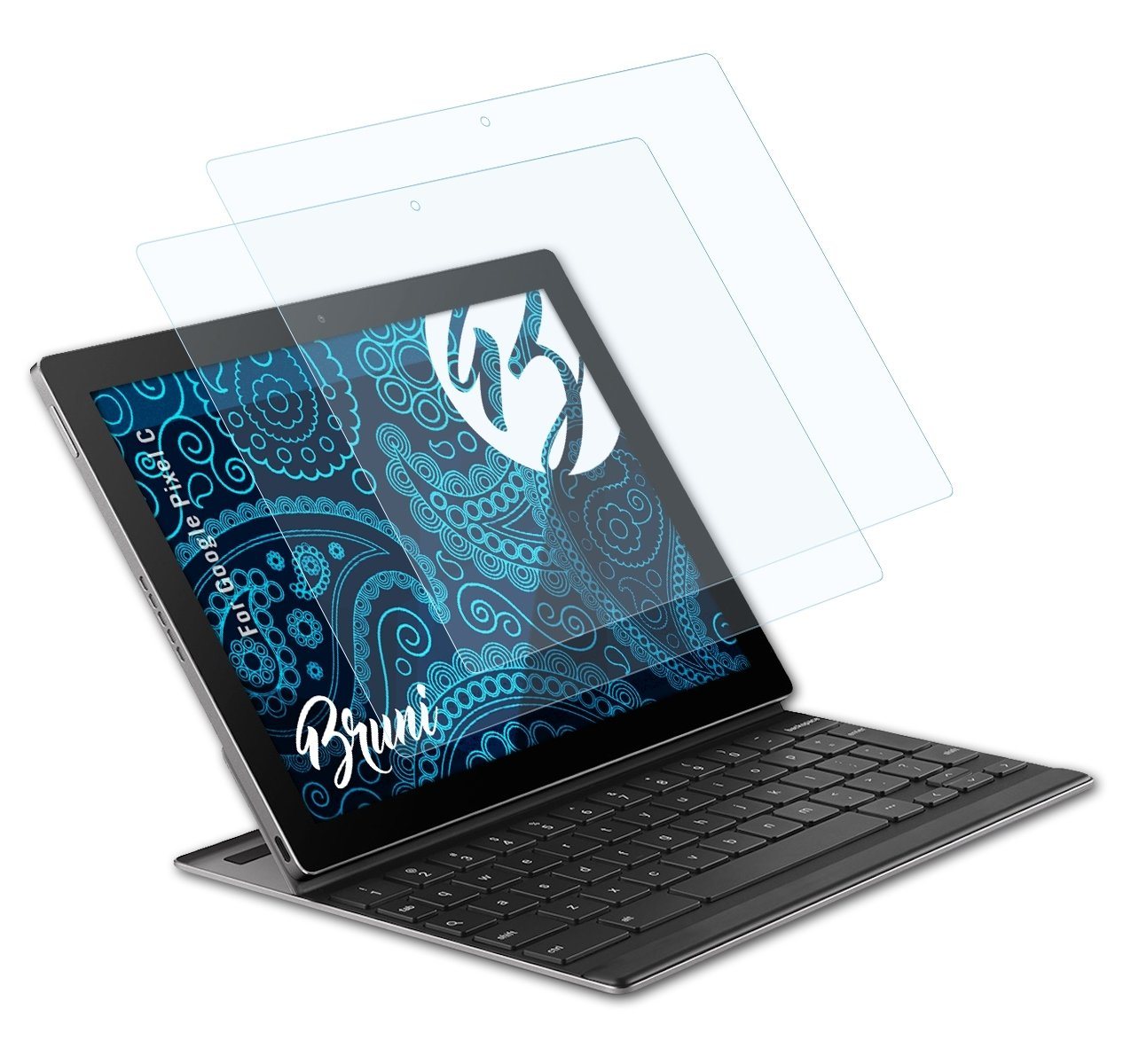 Bruni Schutzfolie Glasklare Displayschutzfolie für Google Pixel C, (2 Folien), praktisch unsichtbar von Bruni