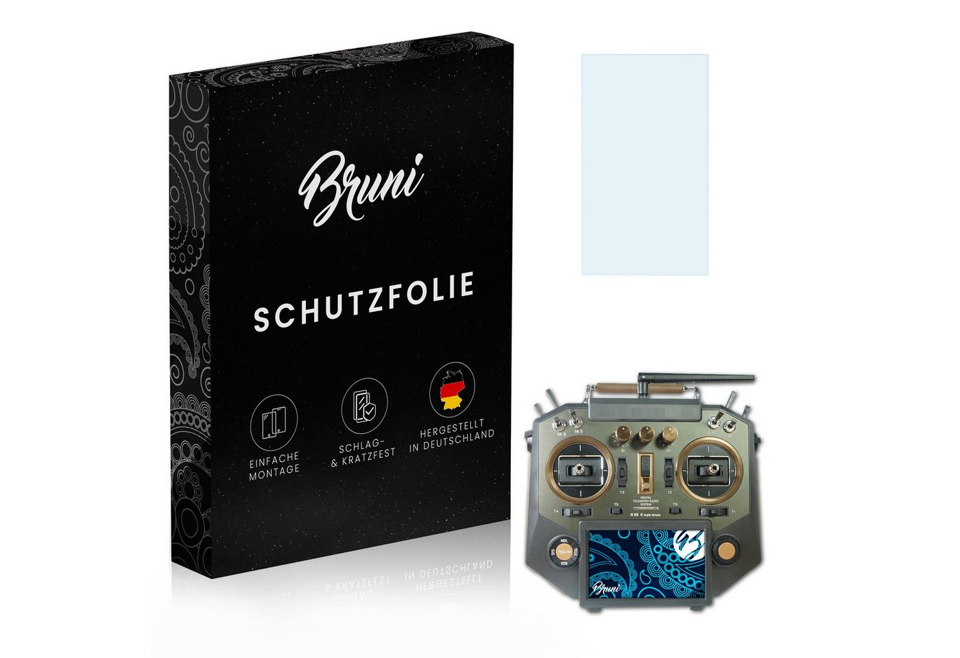 Bruni Schutzfolie Glasklare Displayschutzfolie für Horus X10 Express, (2 Folien), praktisch unsichtbar von Bruni