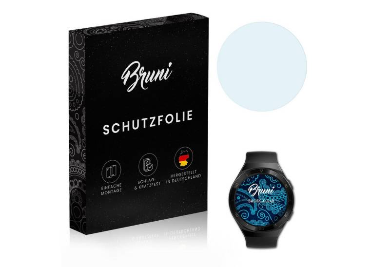 Bruni Schutzfolie Glasklare Displayschutzfolie für Huawei Watch GT2e, (2 Folien), praktisch unsichtbar von Bruni