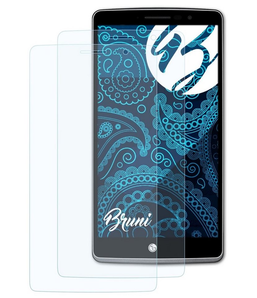 Bruni Schutzfolie Glasklare Displayschutzfolie für LG G4 Stylus, (2 Folien), praktisch unsichtbar von Bruni
