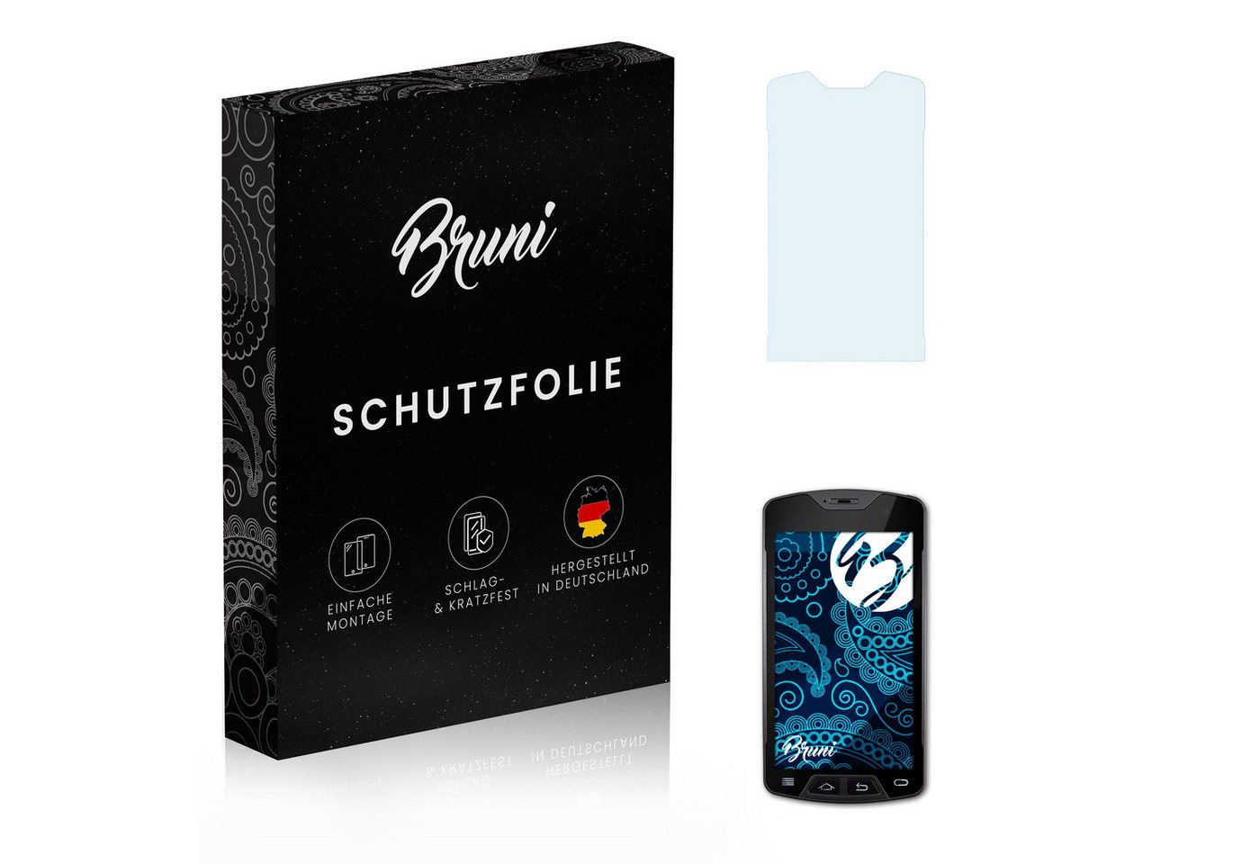 Bruni Schutzfolie Glasklare Displayschutzfolie für M3 Mobile SM15 N, (2 Folien), praktisch unsichtbar von Bruni