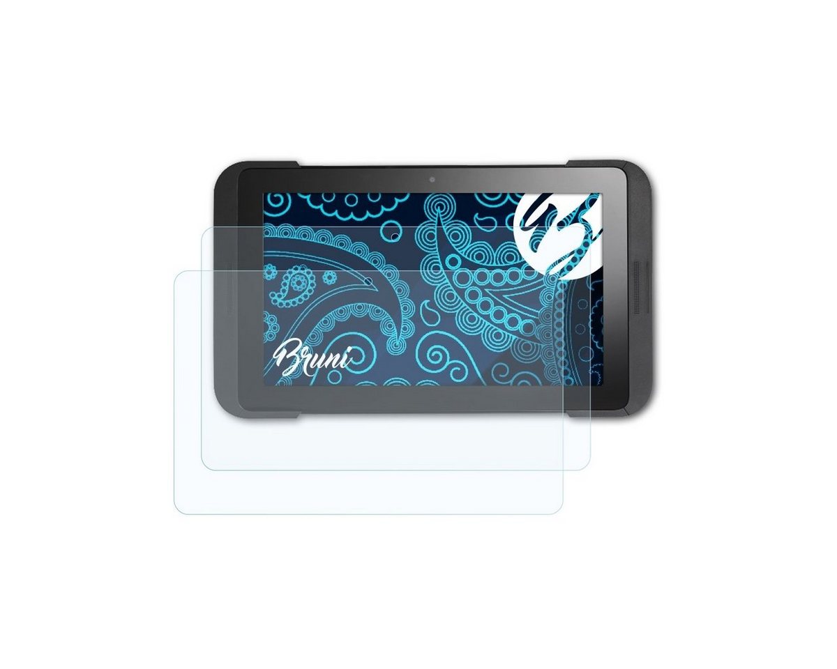Bruni Schutzfolie Glasklare Displayschutzfolie für Micros Tablet E11, (2 Folien), praktisch unsichtbar von Bruni