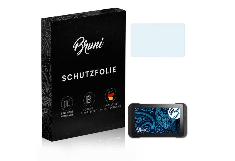 Bruni Schutzfolie Glasklare Displayschutzfolie für Micros Tablet E11, (2 Folien), praktisch unsichtbar von Bruni