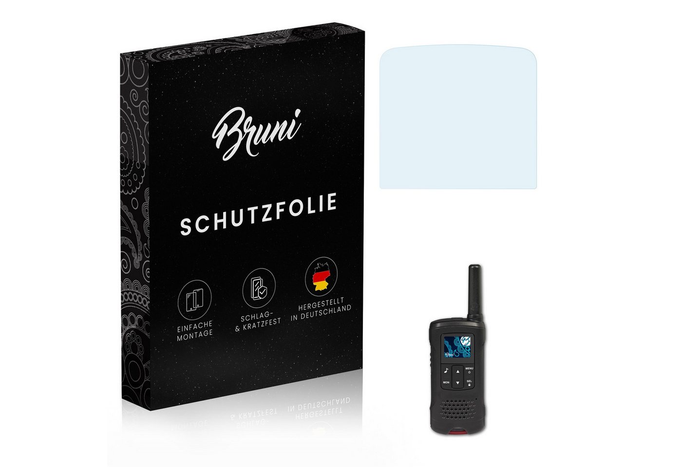 Bruni Schutzfolie Glasklare Displayschutzfolie für Motorola TLKR T60, (2 Folien), praktisch unsichtbar von Bruni