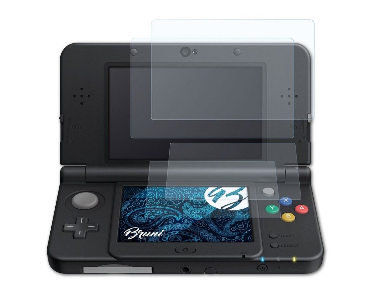 Bruni Schutzfolie Glasklare Displayschutzfolie für New 3DS 2015, (2er Set), praktisch unsichtbar von Bruni