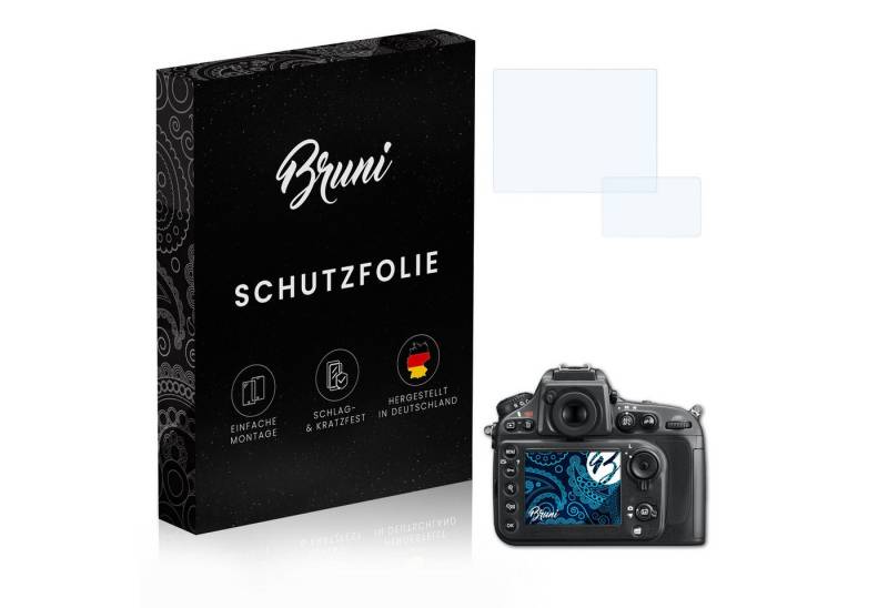 Bruni Schutzfolie Glasklare Displayschutzfolie für Nikon D800, (2er Set), praktisch unsichtbar von Bruni