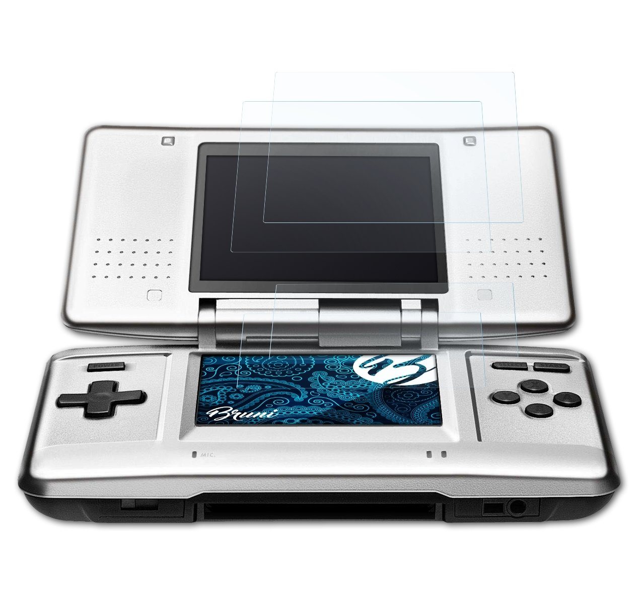 Bruni Schutzfolie Glasklare Displayschutzfolie für Nintendo DS, (2er Set), praktisch unsichtbar von Bruni