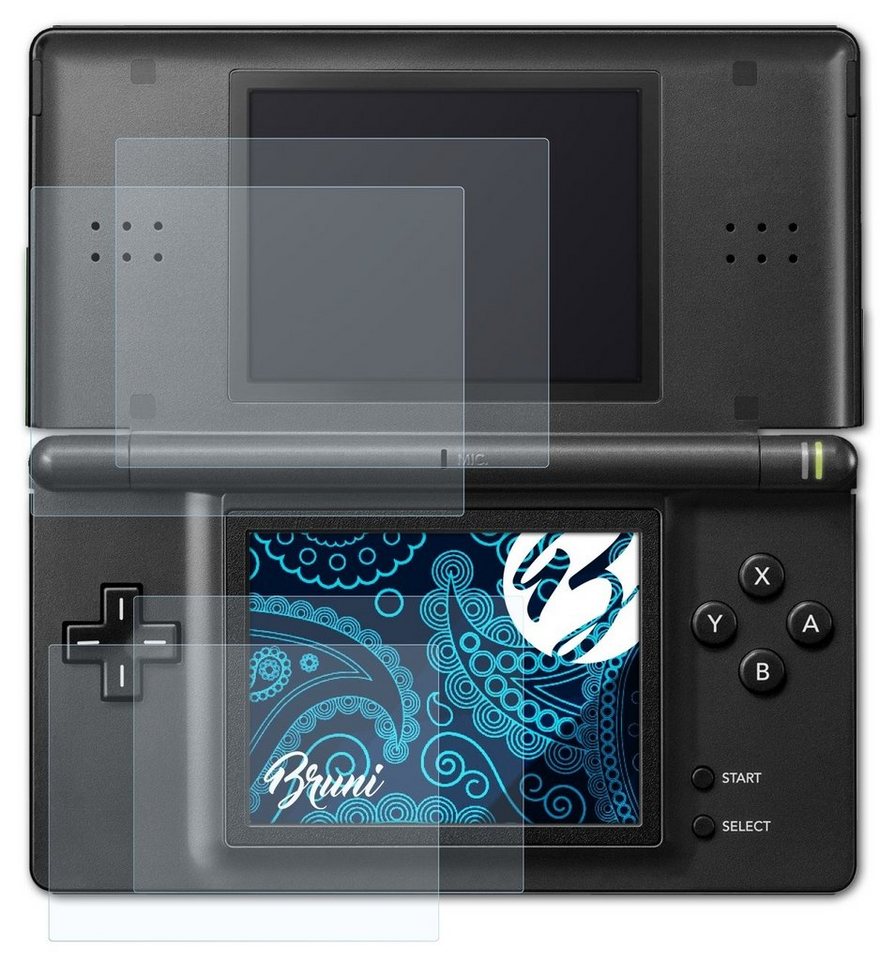 Bruni Schutzfolie Glasklare Displayschutzfolie für Nintendo DS-Lite, (2er Set), praktisch unsichtbar von Bruni