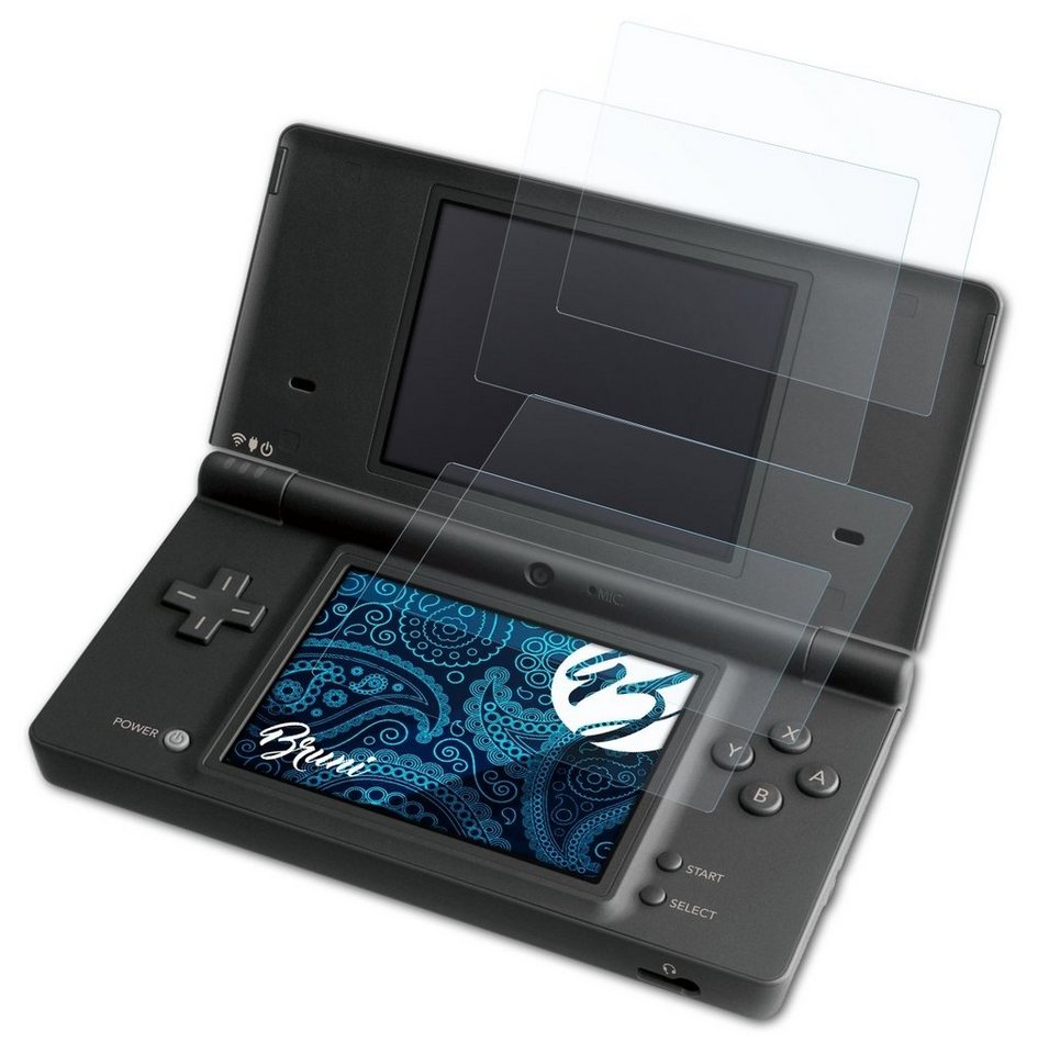 Bruni Schutzfolie Glasklare Displayschutzfolie für Nintendo DSi, (2er Set), praktisch unsichtbar von Bruni