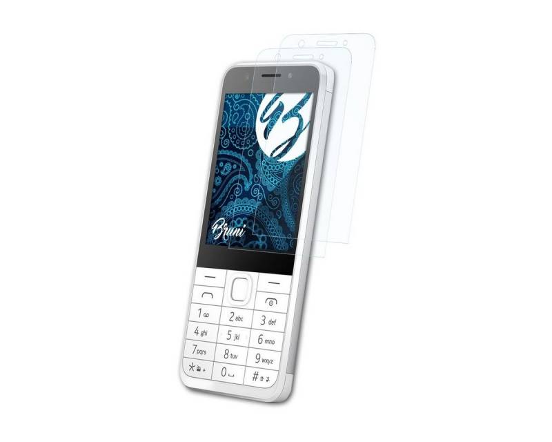 Bruni Schutzfolie Glasklare Displayschutzfolie für Nokia 230, (2 Folien), praktisch unsichtbar von Bruni