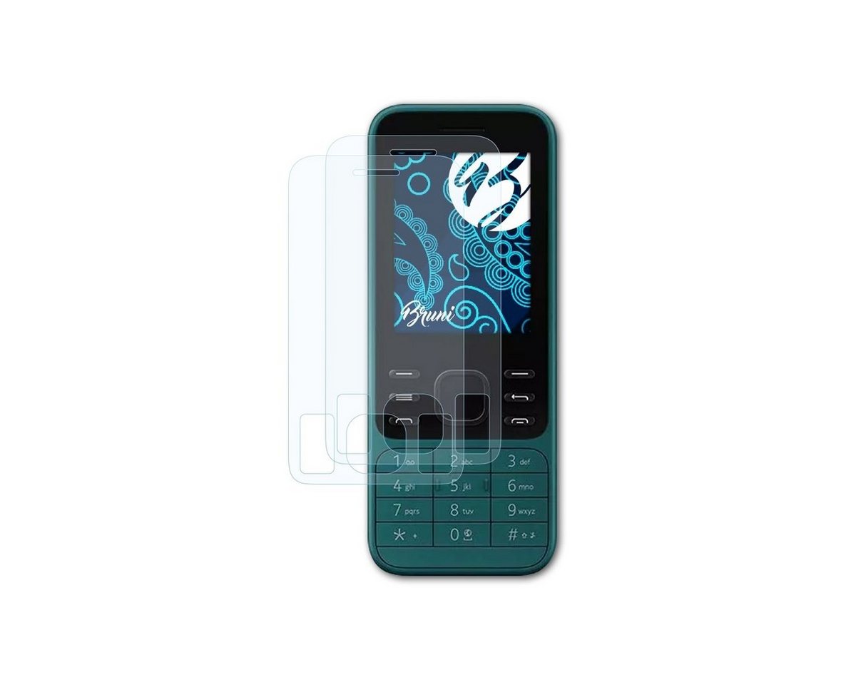 Bruni Schutzfolie Glasklare Displayschutzfolie für Nokia 6300 4G, (2 Folien), praktisch unsichtbar von Bruni