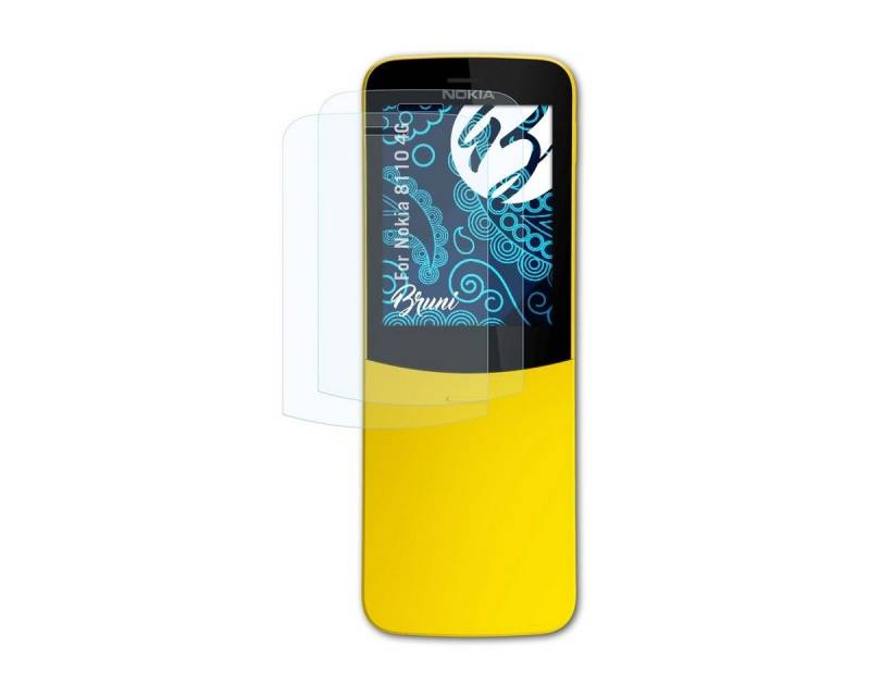Bruni Schutzfolie Glasklare Displayschutzfolie für Nokia 8110 4G, (2 Folien), praktisch unsichtbar von Bruni