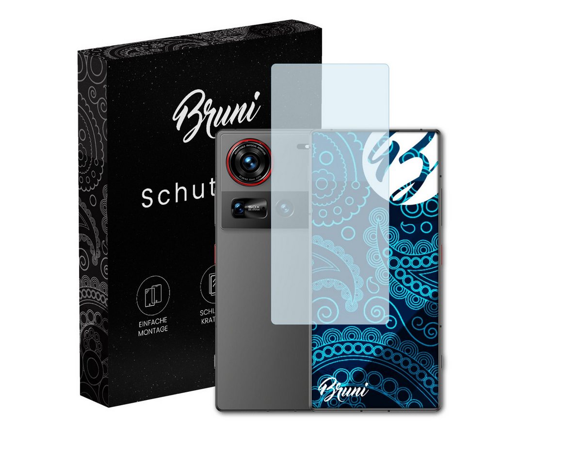 Bruni Schutzfolie Glasklare Displayschutzfolie für Nubia Z70 Ultra, (2 Folien), praktisch unsichtbar von Bruni