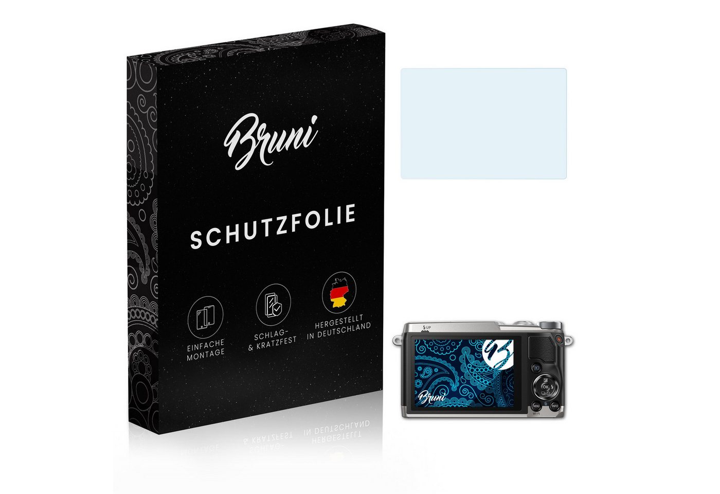 Bruni Schutzfolie Glasklare Displayschutzfolie für Olympus SH-1, (2 Folien), praktisch unsichtbar von Bruni