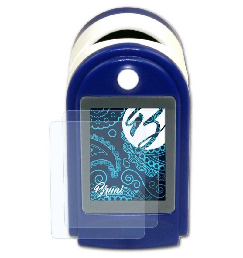 Bruni Schutzfolie Glasklare Displayschutzfolie für Pulox PO-100, (2 Folien), praktisch unsichtbar von Bruni