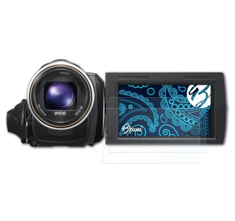 Bruni Schutzfolie Glasklare Displayschutzfolie für Sony HDR-PJ10E, (2 Folien), praktisch unsichtbar von Bruni