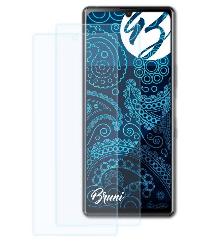 Bruni Schutzfolie Glasklare Displayschutzfolie für Sony Xperia L4, (2 Folien), praktisch unsichtbar von Bruni