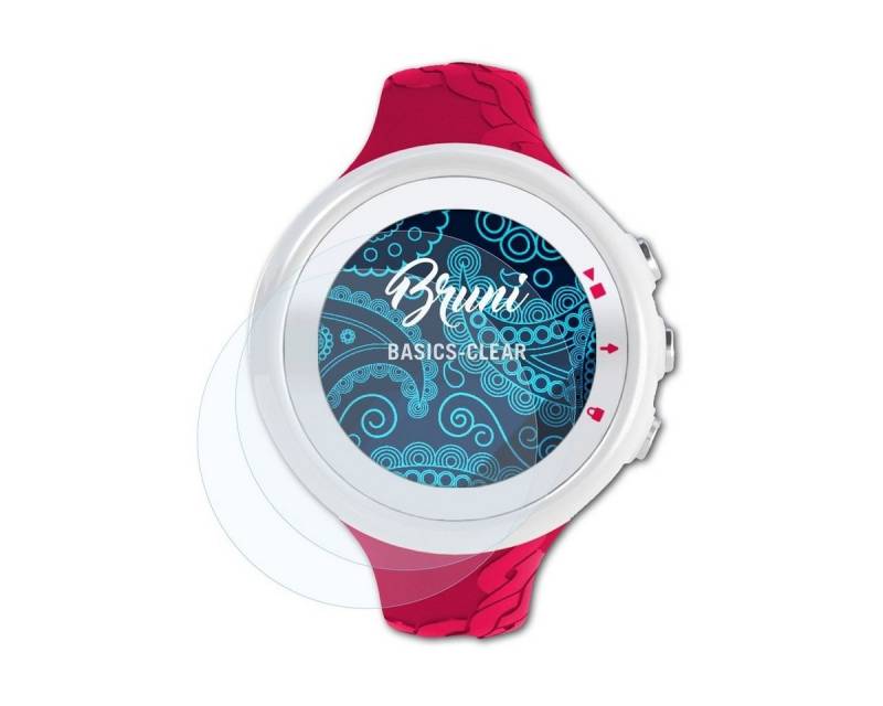 Bruni Schutzfolie Glasklare Displayschutzfolie für Suunto M2, (2 Folien), praktisch unsichtbar von Bruni