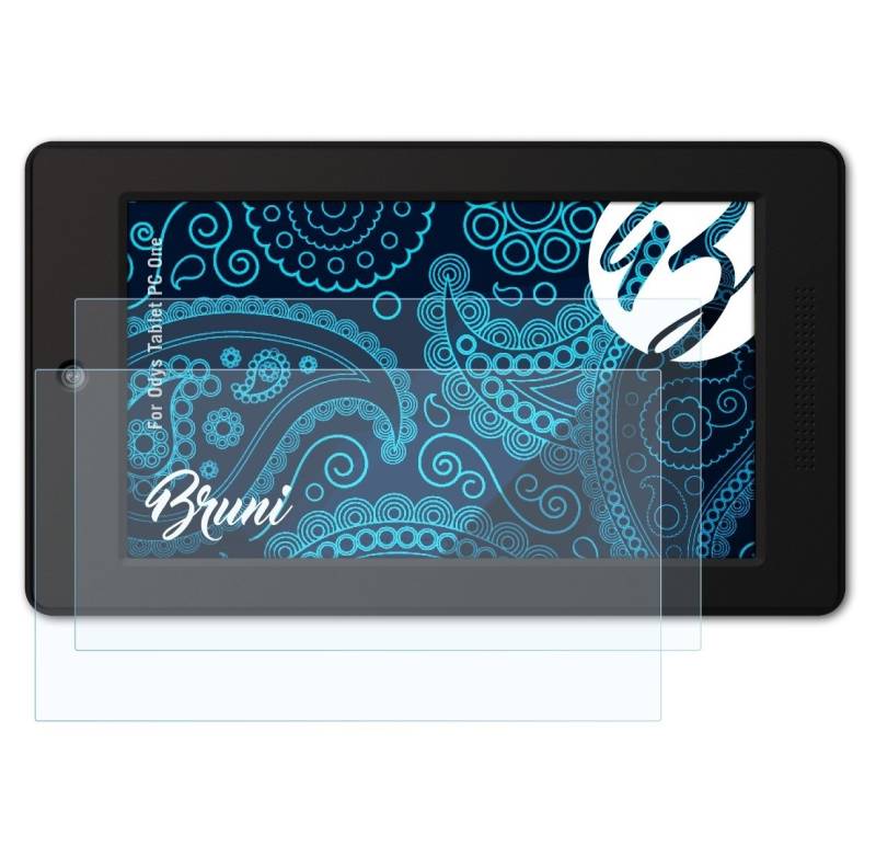 Bruni Schutzfolie Glasklare Displayschutzfolie für Tablet PC One, (2 Folien), praktisch unsichtbar von Bruni