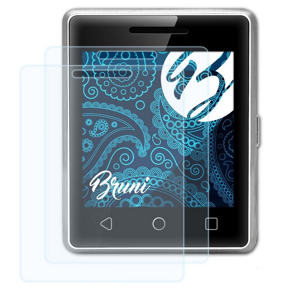 Bruni Schutzfolie Glasklare Displayschutzfolie für Vphone S8, (2 Folien), praktisch unsichtbar von Bruni