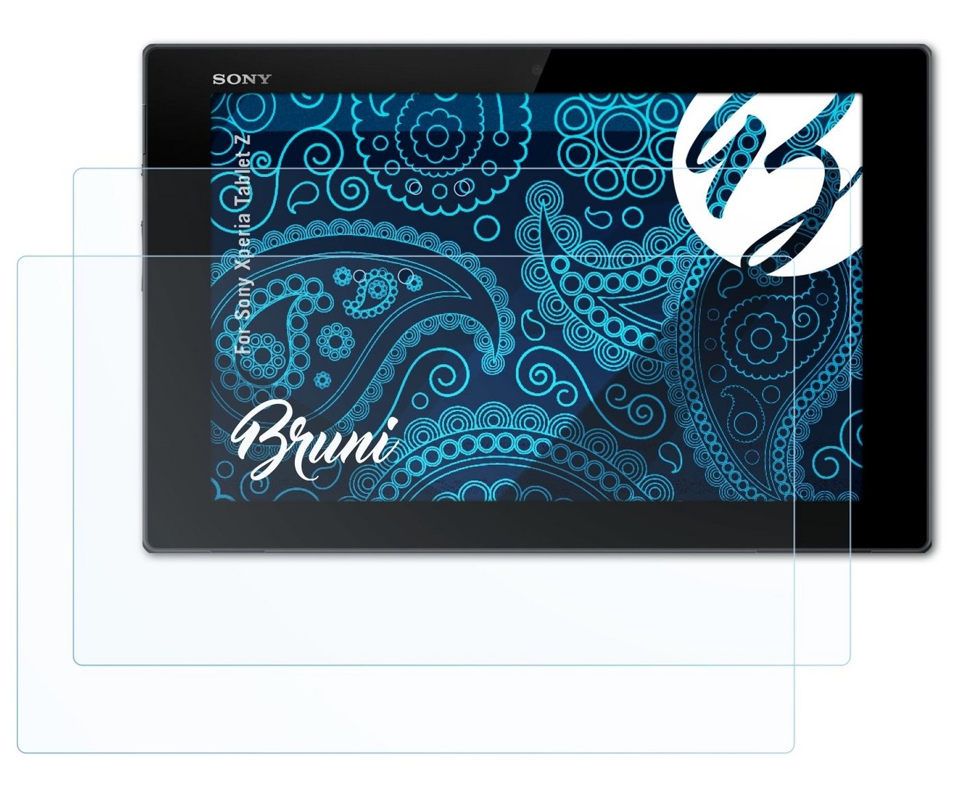 Bruni Schutzfolie Glasklare Displayschutzfolie für Xperia Tablet Z, (2 Folien), praktisch unsichtbar von Bruni