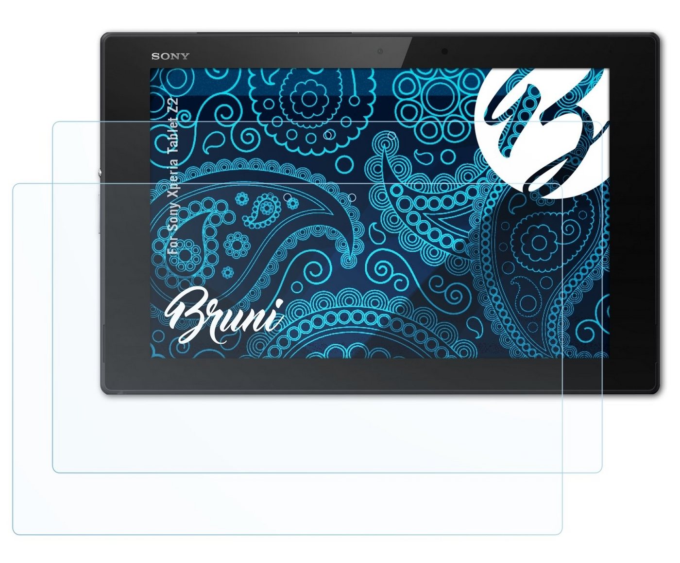 Bruni Schutzfolie Glasklare Displayschutzfolie für Xperia Tablet Z2, (2 Folien), praktisch unsichtbar von Bruni