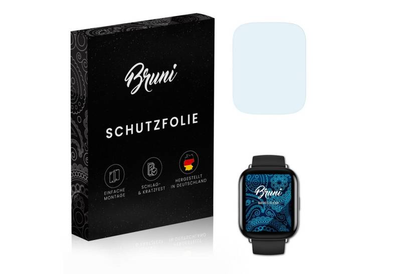 Bruni Schutzfolie Glasklare Displayschutzfolie für Zepp E Square, (2 Folien), praktisch unsichtbar von Bruni