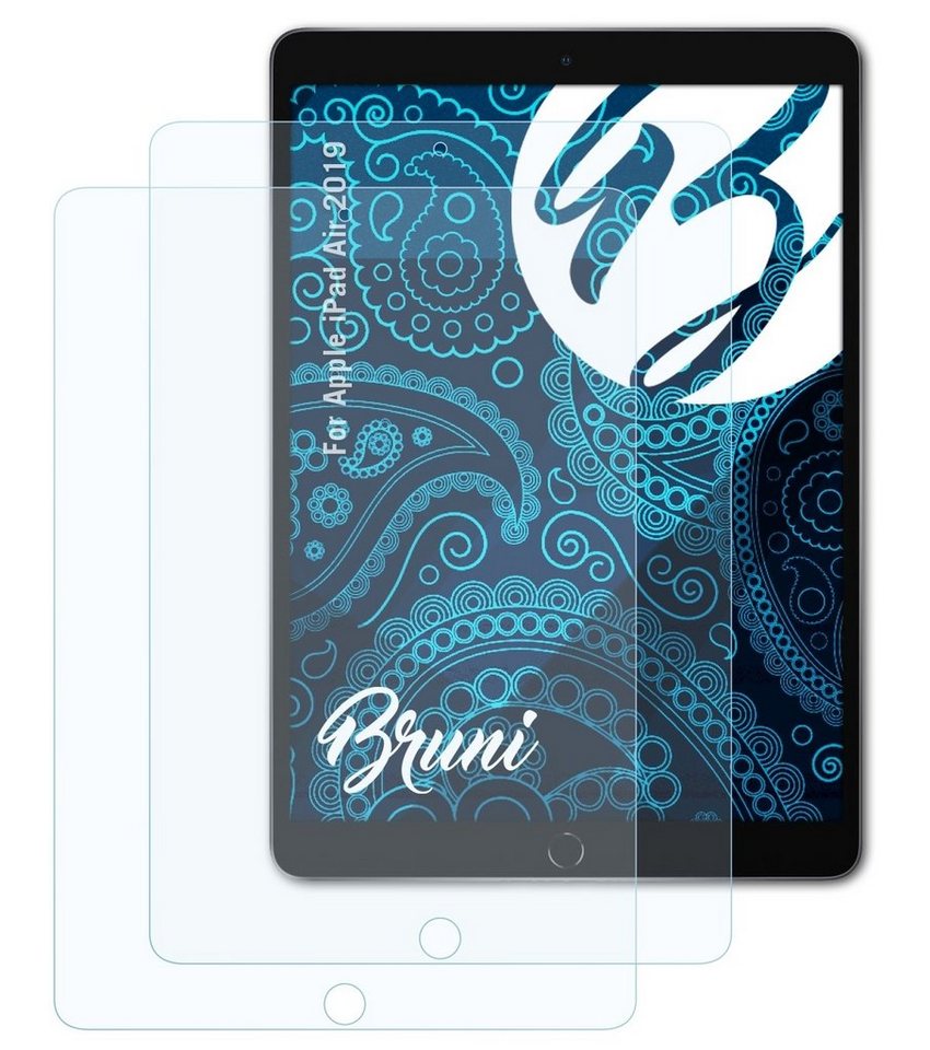 Bruni Schutzfolie Glasklare Displayschutzfolie für iPad Air 2019, (2 Folien), praktisch unsichtbar von Bruni
