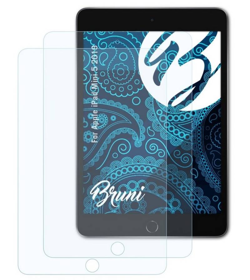 Bruni Schutzfolie Glasklare Displayschutzfolie für iPad Mini 5 2019, (2 Folien), praktisch unsichtbar von Bruni
