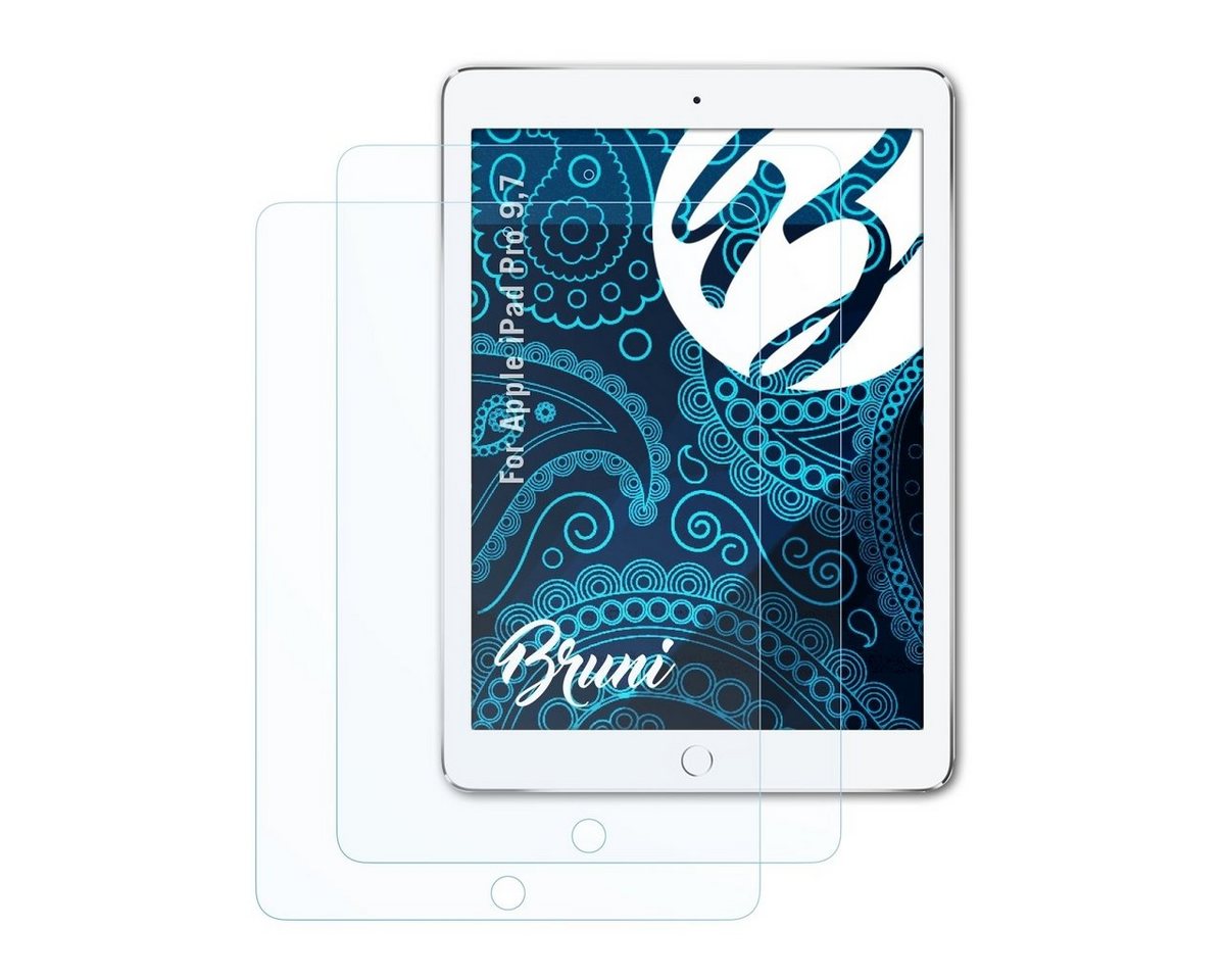 Bruni Schutzfolie Glasklare Displayschutzfolie für iPad Pro 9,7, (2 Folien), praktisch unsichtbar von Bruni