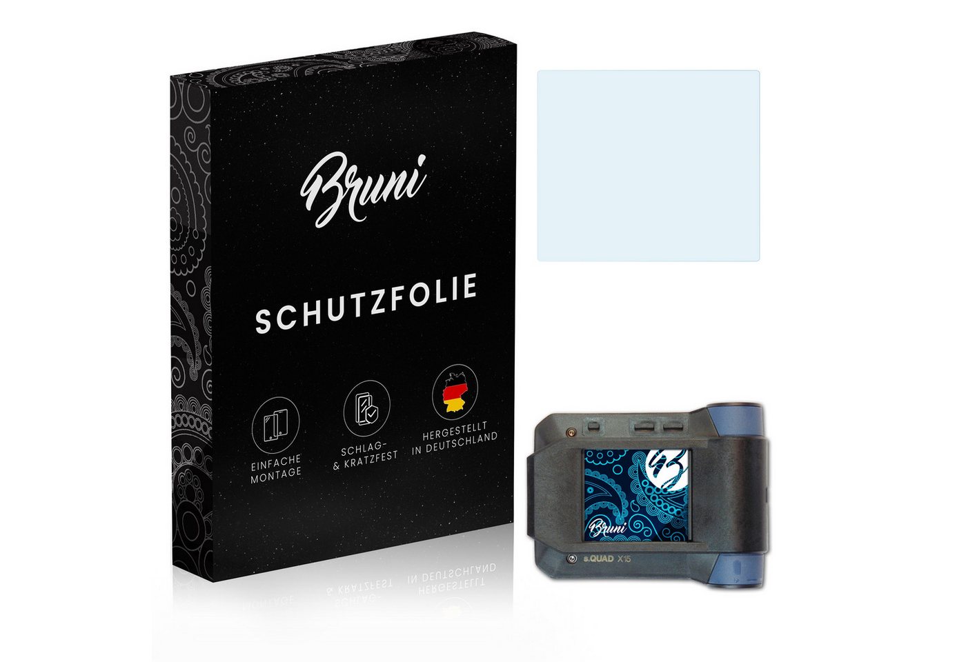 Bruni Schutzfolie Glasklare Displayschutzfolie für s.QUAD X15, (2 Folien), praktisch unsichtbar von Bruni