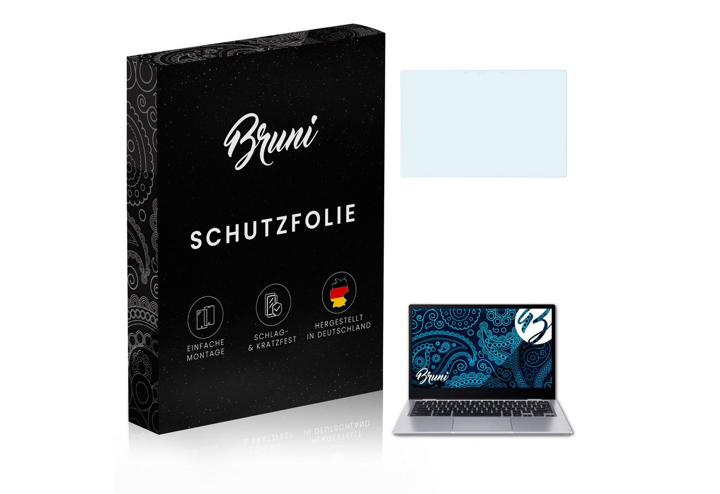 Bruni Schutzfolie für Acer Chromebook Spin 513, (2 Folien), praktisch unsichtbar von Bruni