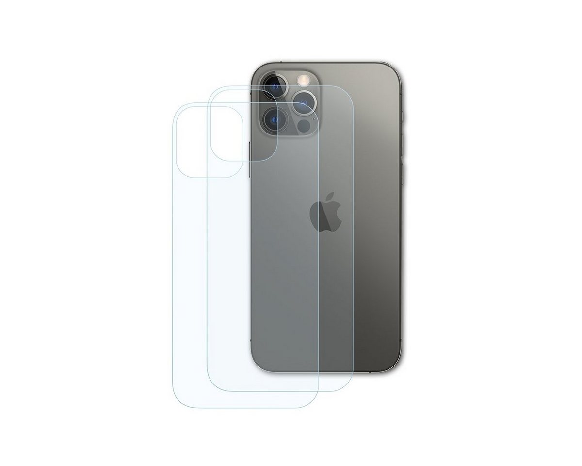 Bruni Schutzfolie für Apple iPhone 12 Pro Backcover, (2 Folien), praktisch unsichtbar von Bruni