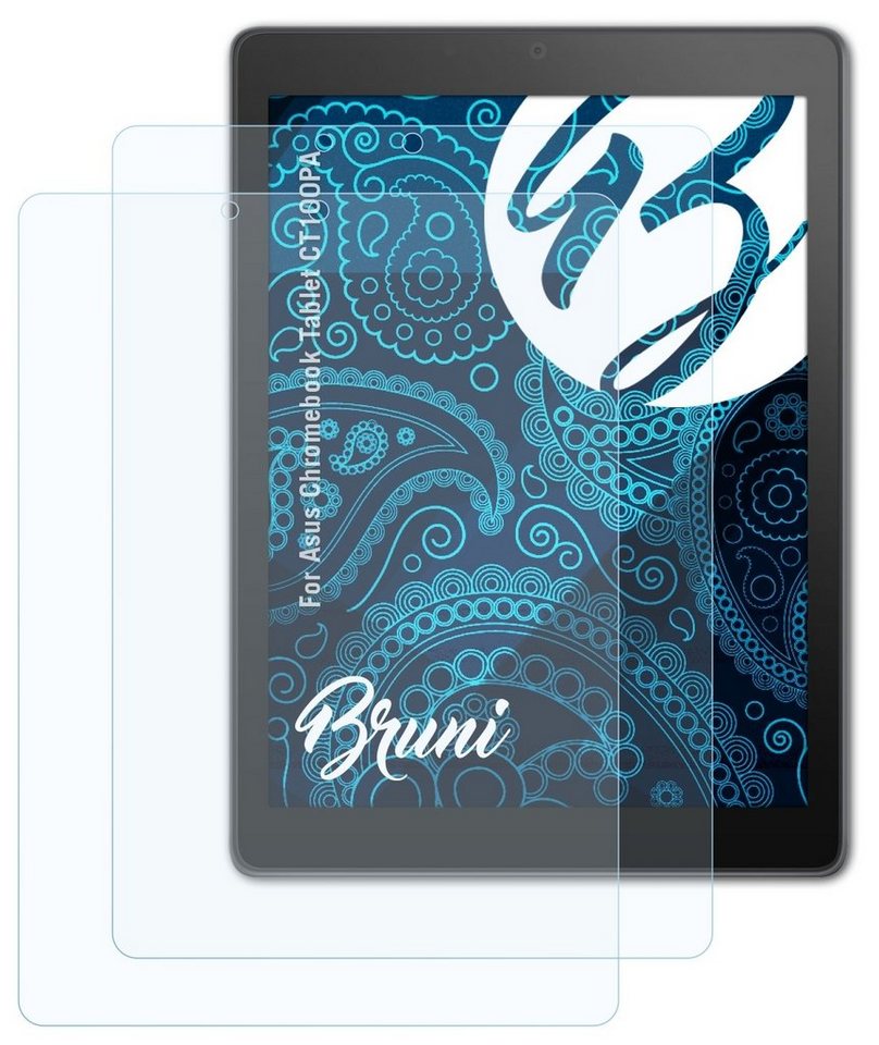 Bruni Schutzfolie für Asus Chromebook Tablet CT100PA, (2 Folien), praktisch unsichtbar von Bruni