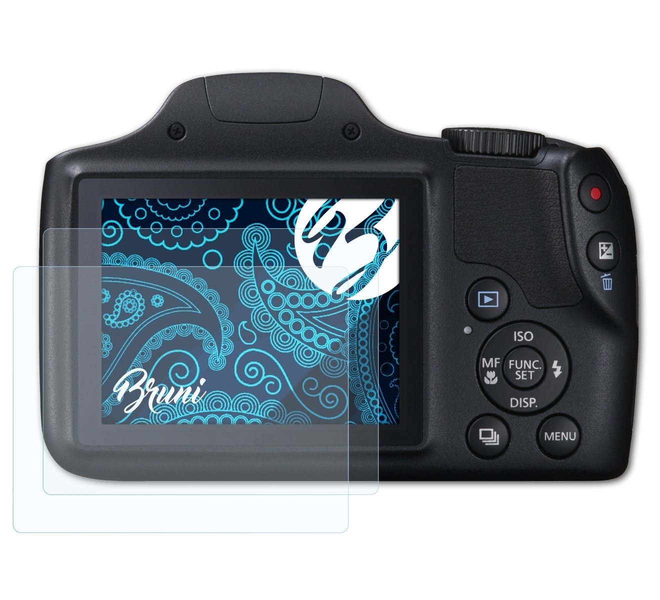 Bruni Schutzfolie für Canon PowerShot SX520 HS, (2 Folien), praktisch unsichtbar von Bruni