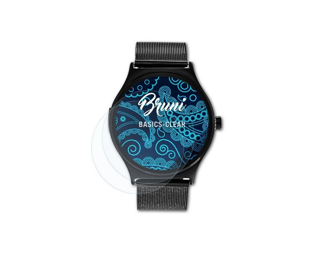 Bruni Schutzfolie für GoClever Fit Watch Elegance, (2 Folien), praktisch unsichtbar von Bruni