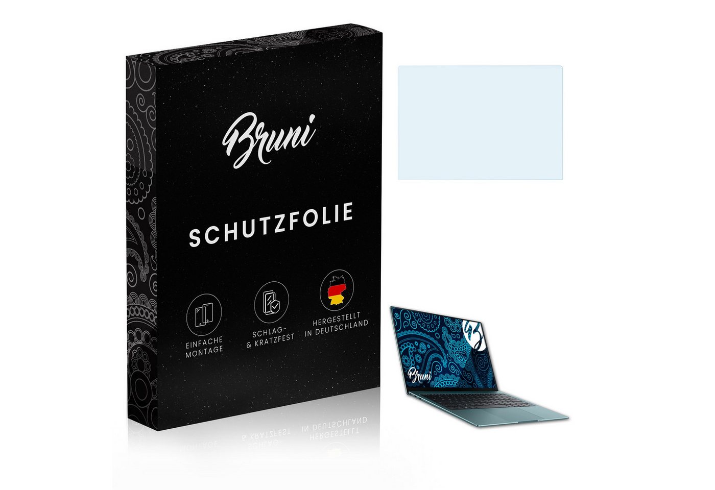 Bruni Schutzfolie für Huawei MateBook X Pro 2021, (2 Folien), praktisch unsichtbar von Bruni