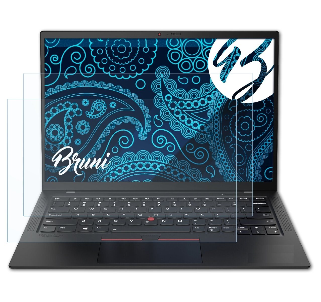 Bruni Schutzfolie für Lenovo ThinkPad X1 Carbon 9th Gen. 2021, (2 Folien), praktisch unsichtbar von Bruni