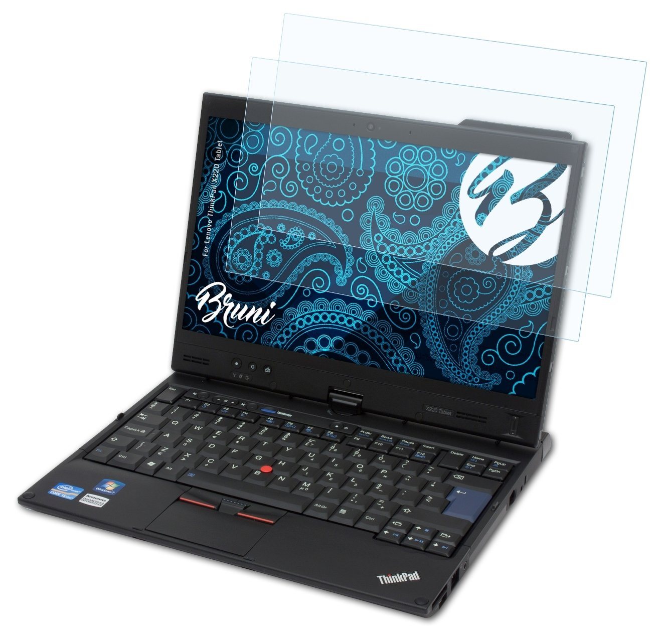 Bruni Schutzfolie für Lenovo ThinkPad X220 Tablet, (2 Folien), praktisch unsichtbar von Bruni