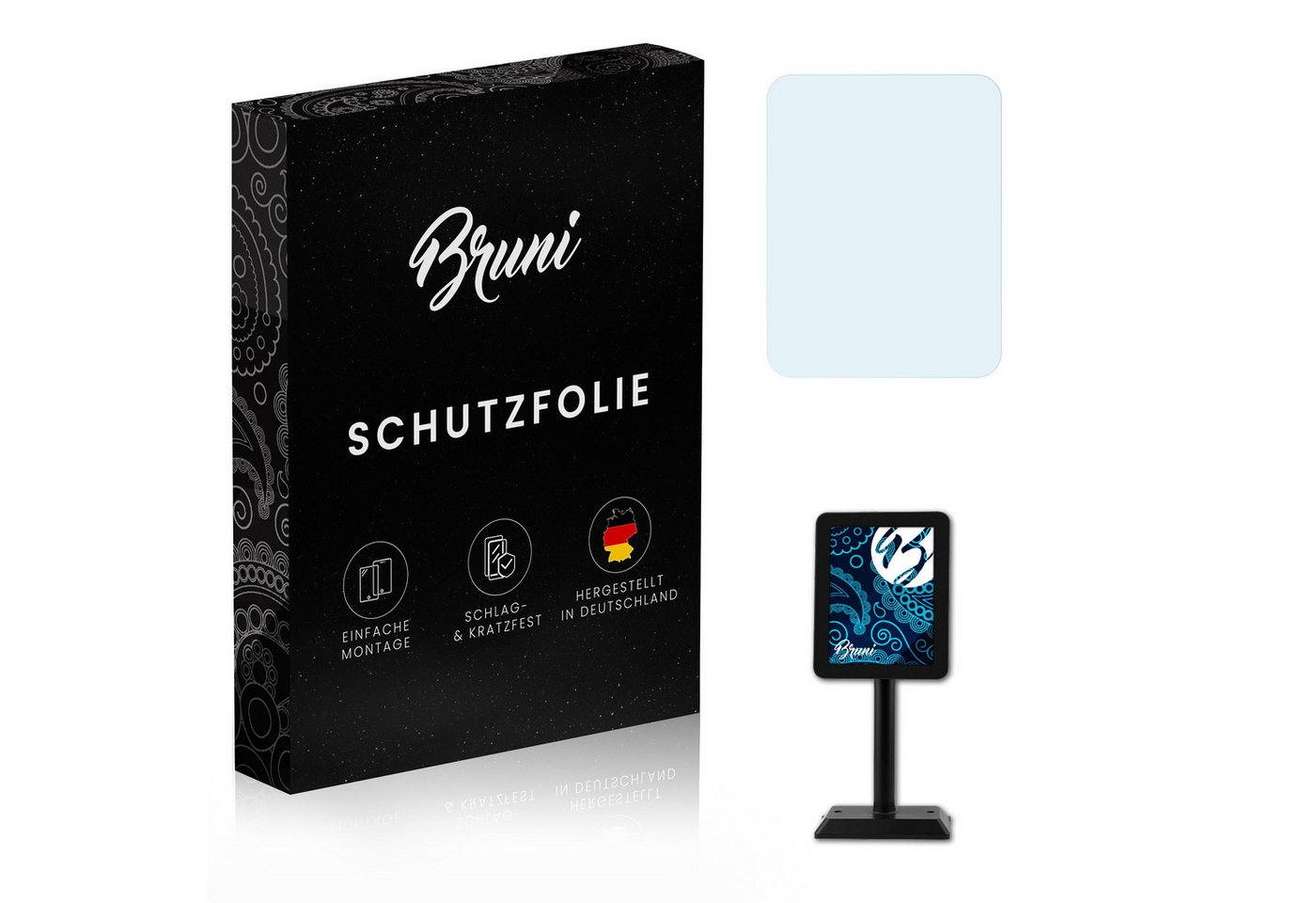 Bruni Schutzfolie für Sam4s SCD-100 Pole Display, (2 Folien), praktisch unsichtbar von Bruni