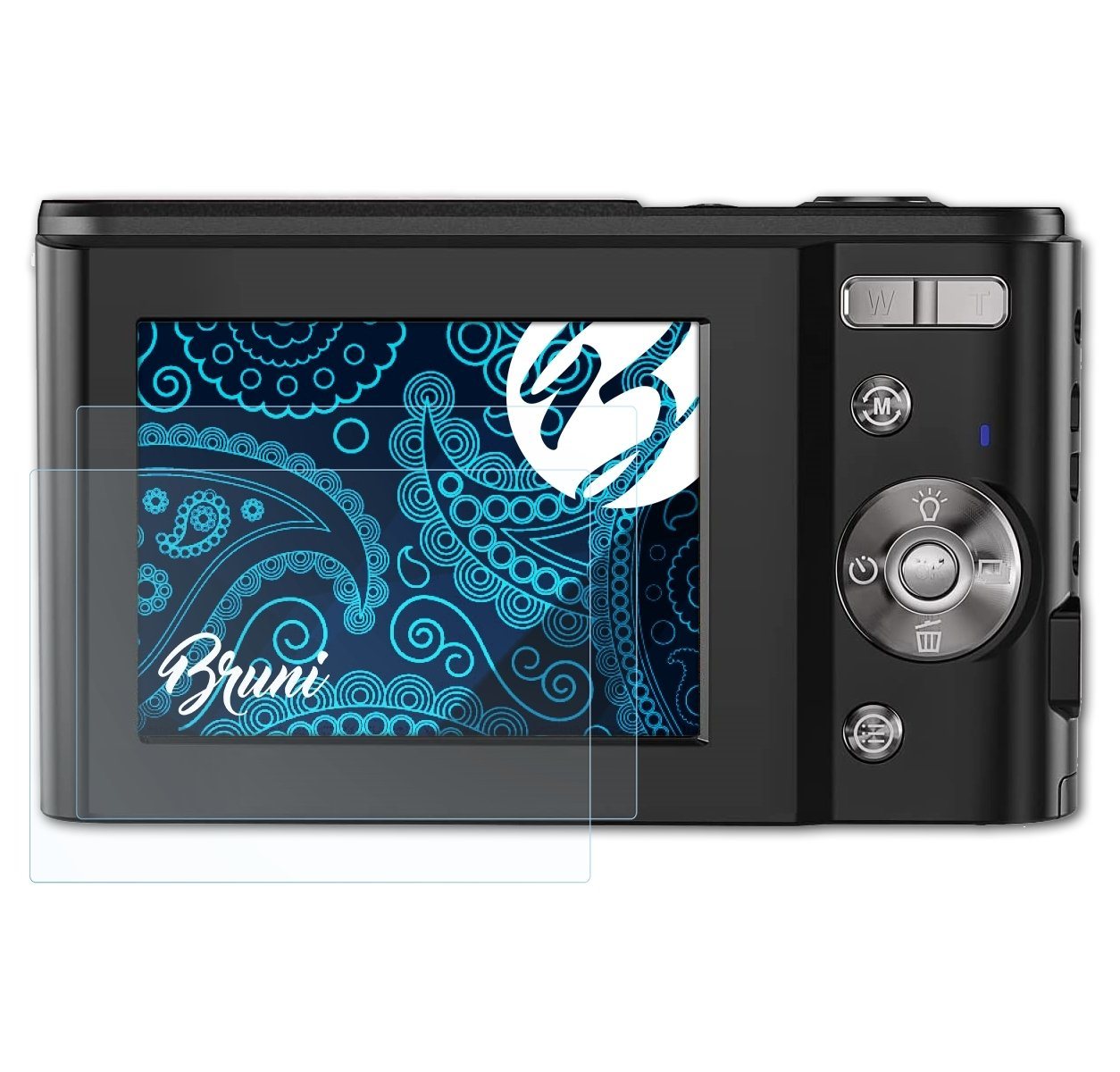 Bruni Schutzfolie für Sevenat Digitalkamera 1080P FHD, (2 Folien), praktisch unsichtbar von Bruni