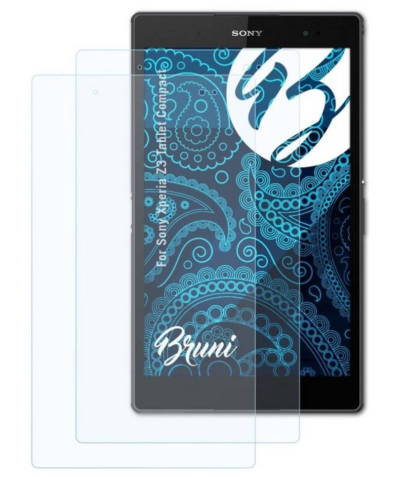 Bruni Schutzfolie für Sony Xperia Z3 Tablet Compact, (2 Folien), praktisch unsichtbar von Bruni