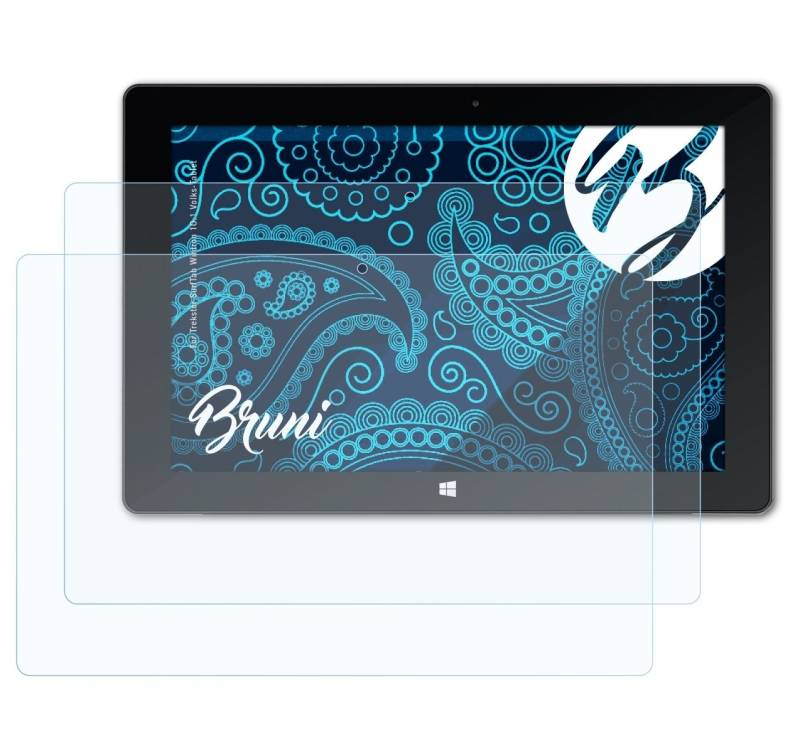 Bruni Schutzfolie für Trekstor SurfTab Wintron 10.1 Volks-Tablet, (2 Folien), praktisch unsichtbar von Bruni