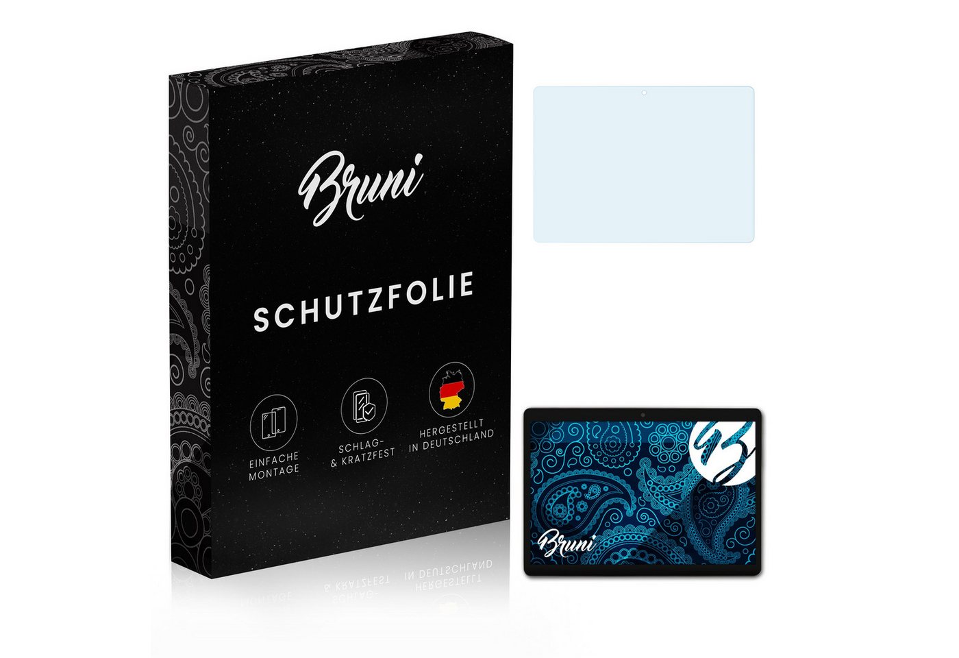 Bruni Schutzfolie für Xoro TelePad 96A3 4G XOR400503, (2 Folien), praktisch unsichtbar von Bruni