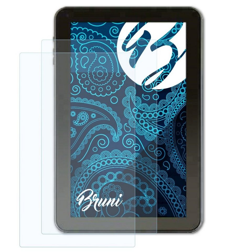 Bruni Schutzfolie für Zeki Tablet 10 TBQC1063B, (2 Folien), praktisch unsichtbar von Bruni