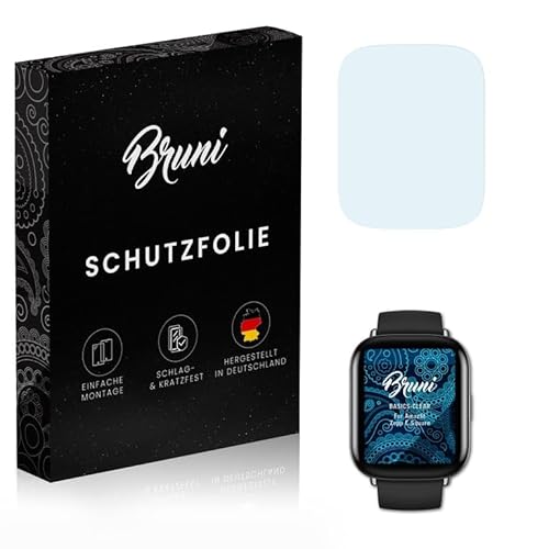 Bruni Schutzfolie kompatibel mit Amazfit Zepp E Square Folie, glasklare Displayschutzfolie (2X) von Bruni