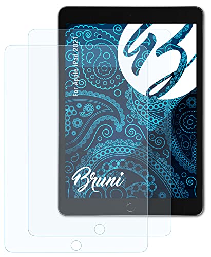 Bruni Schutzfolie kompatibel mit Apple iPad 2021 Folie, glasklare Displayschutzfolie (2X) von Bruni